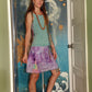 Tie Dye Retro Flowers Patchwork Hippie Fitted Skirt