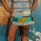 Patchwork Upcycled Adjustable Eco Cotton India Skirt