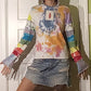 Rainbow Full of Sound Grateful Dead Patchwork Tie Dye Eco Hoodie