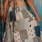 Cosmic Traveler Patchwork Open Back Lace Up Eco Dress