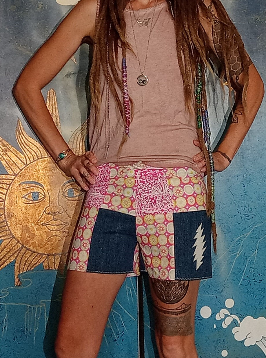 Grateful Dead Patchwork Eco Shorts