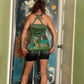 Coastal Forest Handmade Adjustable Organic Cotton Patchwork Hippie Tank Top with Closed Lace Up Back