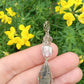 Lepidolite and Black Kyanite Sterling Silver Wire Wrapped Pendant