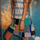Funky Patchwork adjustable eco skirt