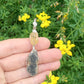 Golden Dogtooth Calcite and Black Kyanite Crystal Pendant - Handmade - Wire wrapped - Sterling Silver - Spirals - Metaphysical - Chakras - Natural Jewelry - Organic Jewelry - Ecofriendly - Hippie - Bohemian