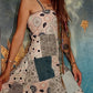 Cosmic Traveler Patchwork Open Back Lace Up Eco Dress