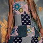 Psychedelic Butterfly Open Back Lace Up Patchwork Eco Dress
