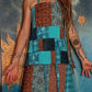 Earth and Sky Patchwork Tank Top and Adjustable Skirt Set