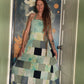 Magical Flower Fairy Patchwork Adjustable Open Back Lace Up Dress
