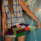 Patchwork Upcycled Adjustable Eco Cotton India Skirt