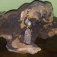 Black Kyanite and Jade Copper Wire Wrapped Pendant - Handmade - Crystal Jewelry - Organic Jewelry - Ecofriendly - Bohemian - Hippie Jewelry - Crystal Pendant - Gemstone - Spirals